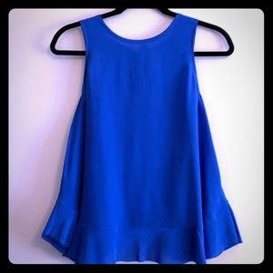 Madewell beautiful blue silk top